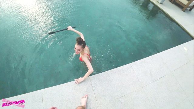 Accidentally Jism In Her Cunt Near The Rooftop Pool - Solazola