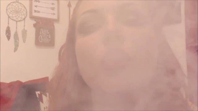 Huge - Busted Whore Flaunts Her Boobs While Smoking !