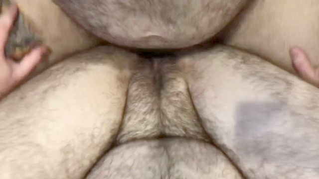 Great Daddy Bear Impregnates Ftm She - Male Life Partner - Pussy Semen Inside