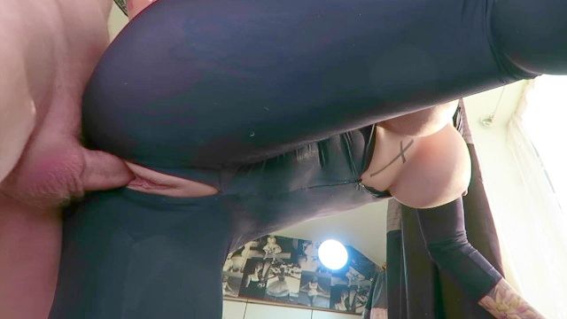 #roleplay2018 Tough Crotchless Catsuit Whore Gettin Banged With Great Cum Discharge