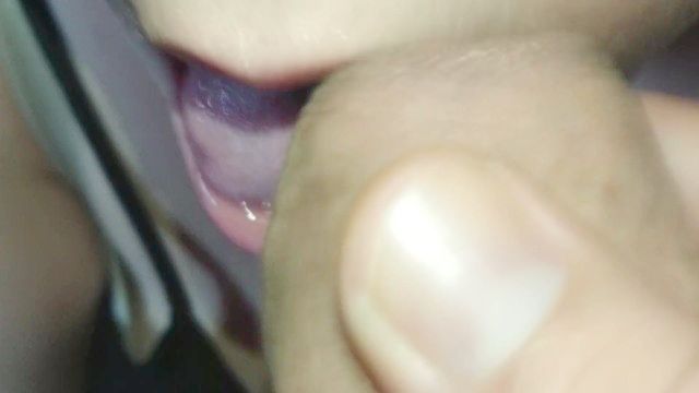 Close Up Foreskin Play Shaft Give Head Jerking Off On My Lips & Spunk On My Tongue