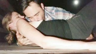 Nursing On A Audience Pier At Night - Button Cums 2x From Nipple Stimulation