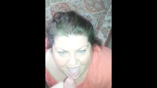 خبرة dicksucking BBW والوجه