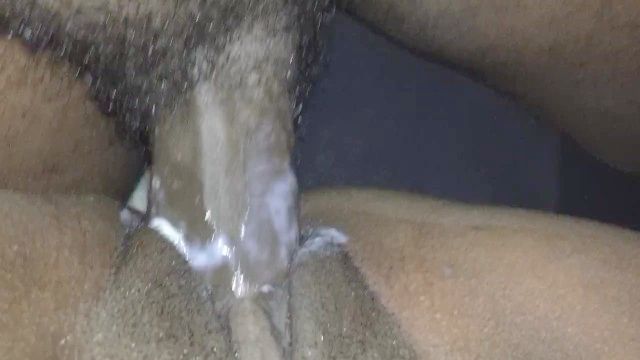 Slimy Vagina Gets Screwed By Ebony Pole