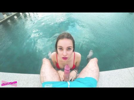 Accidentally Cum In Her Cunt Near The Rooftop Pool - Solazola