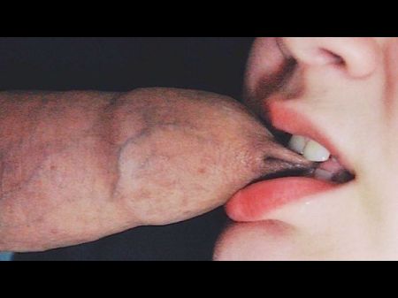 Juicy Foreskin And Cum Touching All Over My Tongue And Lips