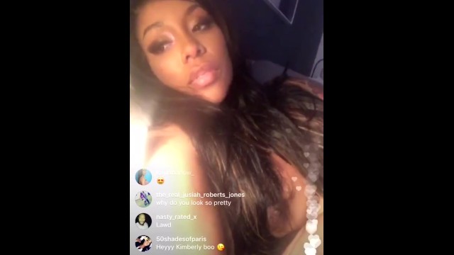 K Michell Nipple Out On Instagram Live