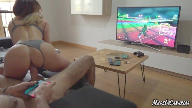 Big Breasts Immature Cutie Fucks Me While I Play Nintendo Switch - Shaft Eat Part 1