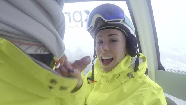 4k Public Cum Shot On Mouth In Ski Lift Part 2