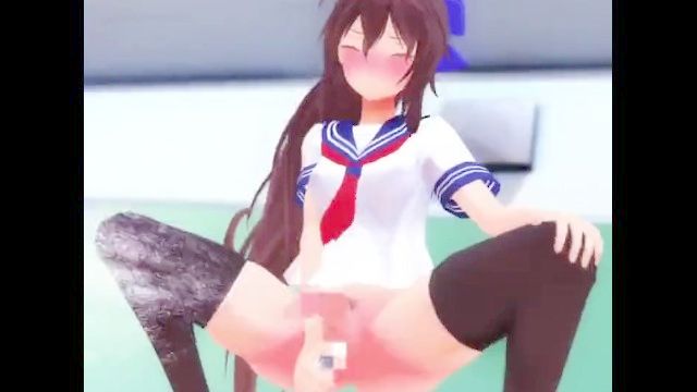 【mmd】hentai School Goddess Futanari Jacking Off 【hentai】